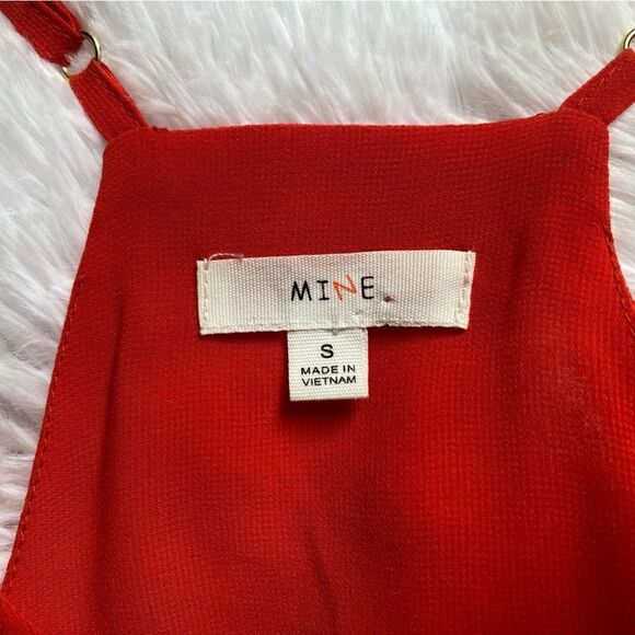 Mine Dress Orange Lightweight Flowy Spaghetti Adjustable Straps Women’s Sz Small - Picture 6 of 8